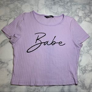SHEIN Cropped “Babe” top